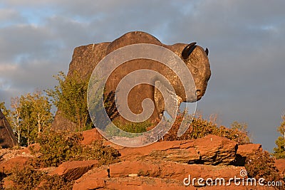 Bison Gateway north of Fort McMurray Editorial Stock Photo