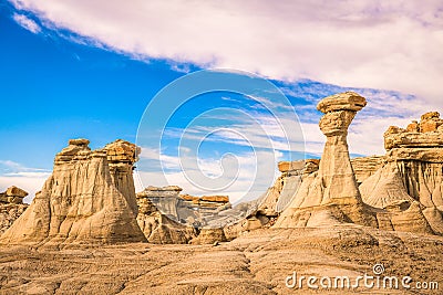 Bisti Badlands, New Mexico, USA Rock Formations Stock Photo