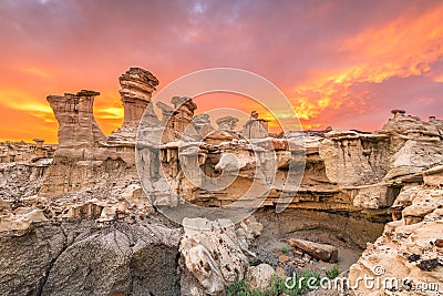 Bisti/De-Na-Zin Wilderness, New Mexico, USA Stock Photo