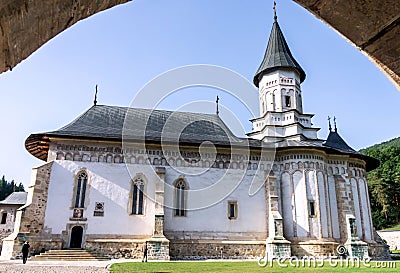 Bistrita Monastery is a Romanian Orthodox monastery located 8 km west of Piatra Neamt. Editorial Stock Photo