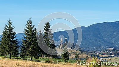 BISTRITA, TRANSYLVANIA/ROMANIA - SEPTEMBER 18 : New Church being Editorial Stock Photo