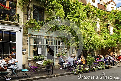Bistrot the old Paris in France Editorial Stock Photo