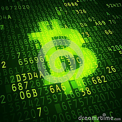 Bit coin symbol Stock Photo