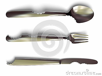 Bit flatware Stock Photo