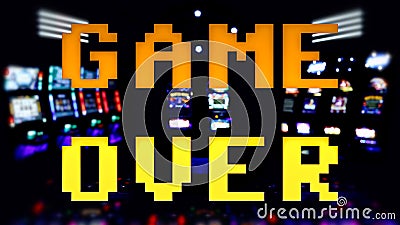 Slot machines game over Stock Photo