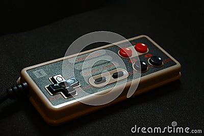 8 bit video game joystick nintendo Stock Photo