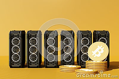 Bitcoin is becoming more valuable than gold and currency today Stock Photo