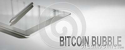 BITCOIN BUBBLE Business Concept Digital Technology. Stock Photo