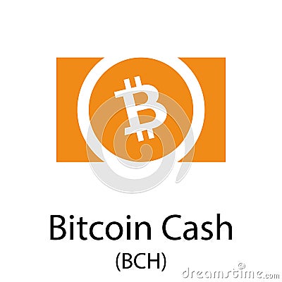 Bitcoin Cash cryptocurrency symbol Vector Illustration