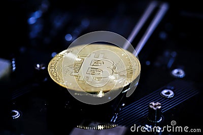 Bitcoin Coins Stock Photo