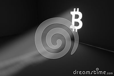 Bitcoin concept Cartoon Illustration