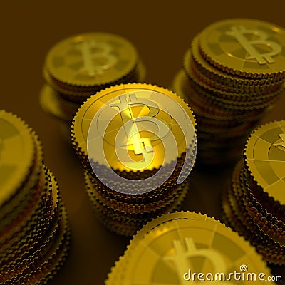 Bitcoin cons Stock Photo