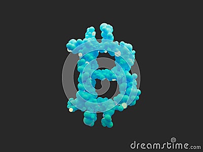Bitcoin Crypto Abstract Cloner Sphere Circle 3D Illustration Concept Stock Photo