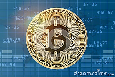 Bitcoin crypto currency paying online pay digital money cryptocurrency business finances Stock Photo