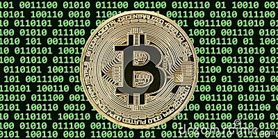 Bitcoin crypto currency paying online pay digital money cryptocurrency business finances panoramic view Stock Photo