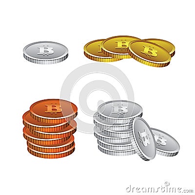 Bitcoin crypto currency Vector Illustration