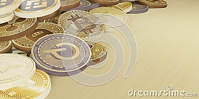 Bitcoin Cryptocurrency Digital currency 3d illustration Cartoon Illustration
