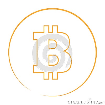 Bitcoin Currency Logo Vector Illustration