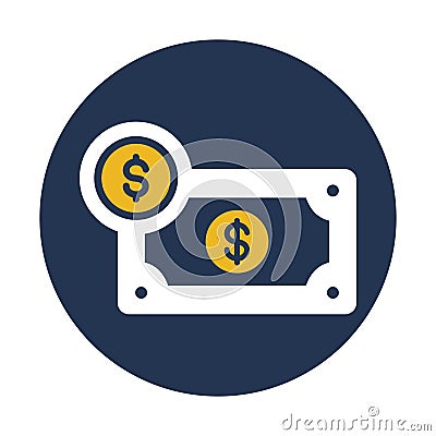 Bitcoin, dollar, commodity money, cash fully editable vector icons Vector Illustration