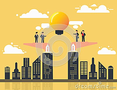 Bitcoin and dollar meetings and talks. meeting and financial analysis. Vector Illustration