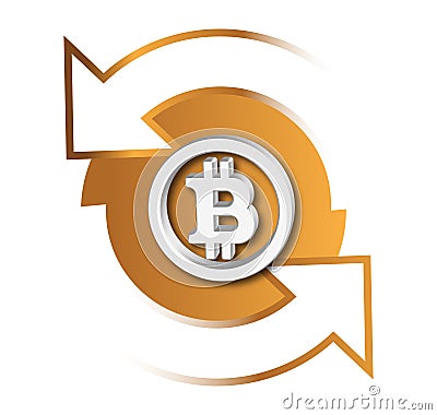 Bitcoin Exchange Icon Stock Photo