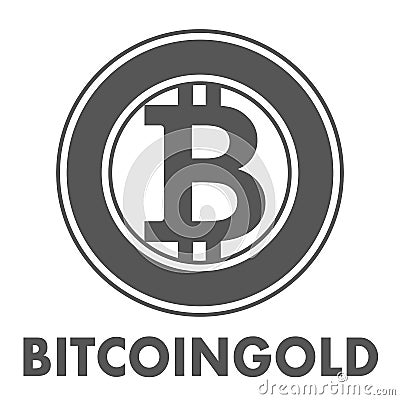 Bitcoin gold sign icon for internet money Vector Illustration