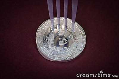 Bitcoin Hard Fork Stock Photo
