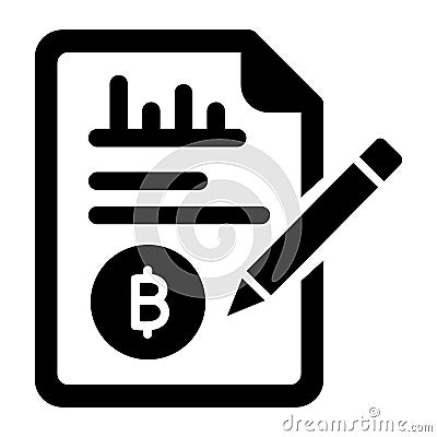 Bitcoin hardware, bitcoin, page, analysis fully editable vector icons Vector Illustration