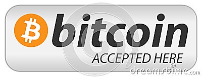 Bitcoin icon banner Vector Illustration