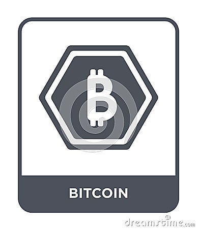 bitcoin icon in trendy design style. bitcoin icon isolated on white background. bitcoin vector icon simple and modern flat symbol Vector Illustration