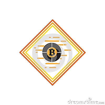 Bitcoin icon vector illustration design Vector Illustration