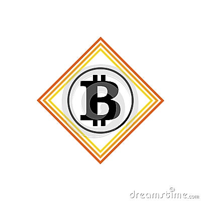 Bitcoin icon vector illustration design Vector Illustration