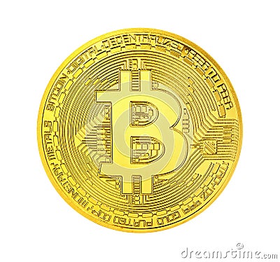 Bitcoin money currency coin isolated Stock Photo