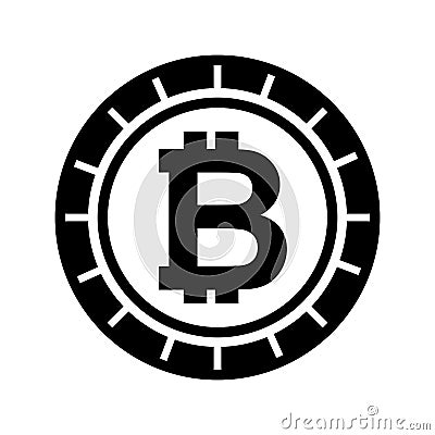 Bitcoin money electronic icon Vector Illustration