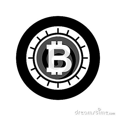 Bitcoin money electronic icon Vector Illustration