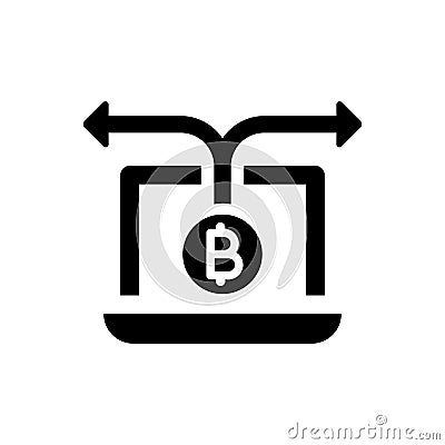 Bitcoin payment gateway icon Vector Illustration