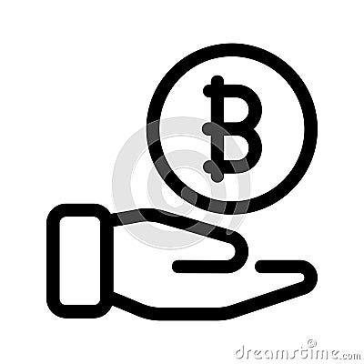 Bitcoin Profit Icon Vector Illustration