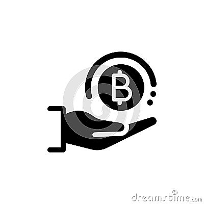 Bitcoin profit icon Vector Illustration