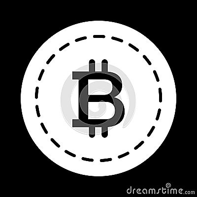 Bitcoin coin solid icon. vector illustration isolated on black. glyph style design, designed for web and app. Eps 10 Vector Illustration