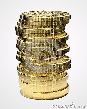 Bitcoin Stack Stock Photo