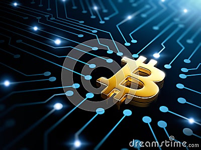 Bitcoin symbol Stock Photo