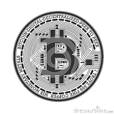 Bitcoin vector logo. Vector Illustration