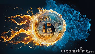 Bitcoin - The world of cryptocurrency is constantly evolving. This image of Bitcoin's growth - ai generated Stock Photo