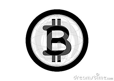 flat bitcoin logo isolated on white background. Vector Illustration