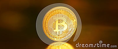 Bitcoins, bit coin BTC the new virtual money Stock Photo