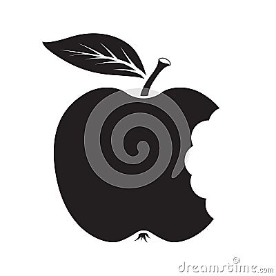 Bite apple icon Vector Illustration