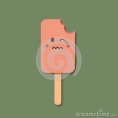 Bite ice cream stick Stock Photo