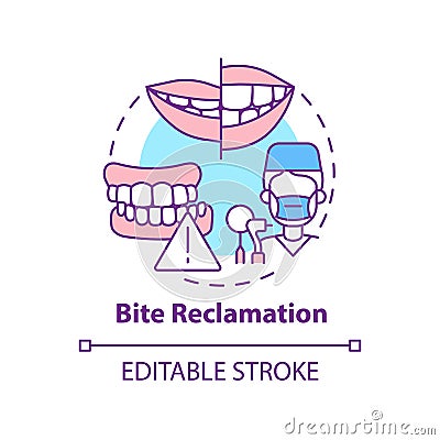 Bite reclamation concept icon Vector Illustration