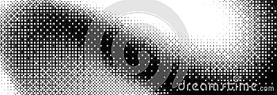 Bitmap grunge gradient texture background. Black and white pixelated dither wave pattern. Abstract glitchy 8 bit game Vector Illustration