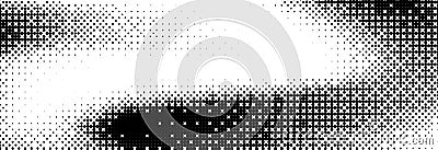 Bitmap grunge gradient texture. Black and white pixelated dither wave pattern. Abstract glitch 8-bit game wallpaper Vector Illustration